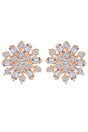 Buy Women's Alloy Floral Studs Earring in Rose Gold