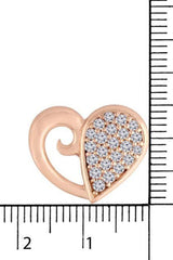 Buy Women's Alloy Heart Studs Earring in Rose Gold - Side