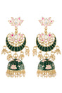 Buy Women's Alloy Jhumka Earring in Green - Online