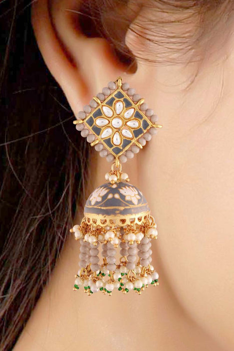 Flipkart.com - Buy Capilite Jhumka for wedding and traditional event Coral  Alloy, Brass Drops & Danglers, Jhumki Earring Online at Best Prices in India