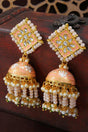 Buy Women's Alloy Jhumka Earring in Peach Online