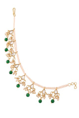 Buy Women's Alloy Hair Chain in Green - Front