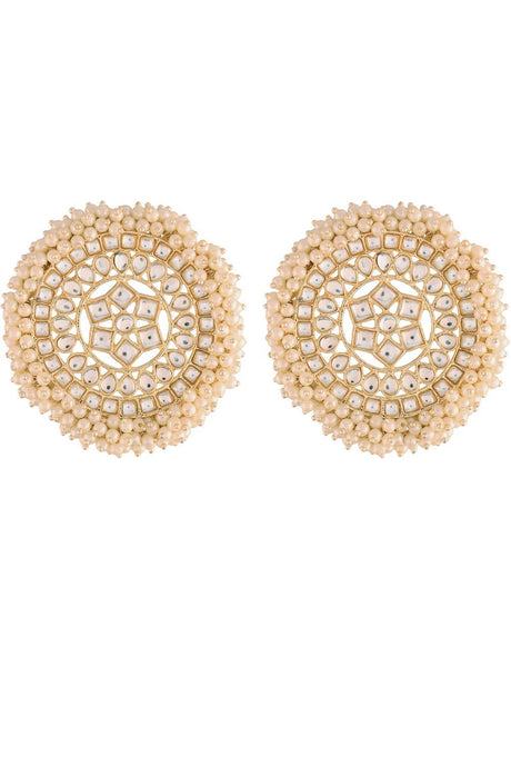 Buy Women's Alloy Stud Earring in White Online - Back