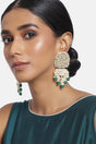 Buy Women's Alloy Large Dangle Earring in Green Online