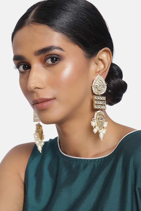 Buy Women's Alloy Large Dangle Earring in White Online