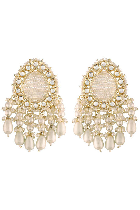Buy Women's Alloy Drop Earrings in White - Online