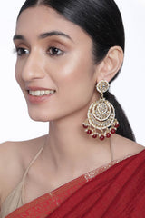 Buy Women's Alloy Chandbali Earrings in maroon - Online