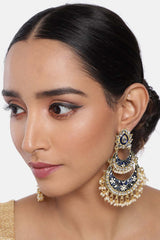 Buy Women's Alloy Chandbali Earring in Blue Online