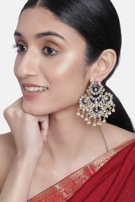 Buy Women's Alloy Drop Earrings in Blue - Online