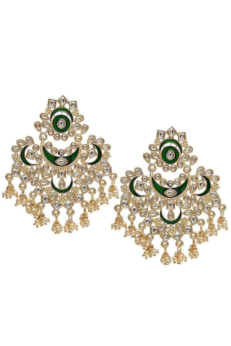 Buy Women's Alloy Chandbali Earring in Green Online