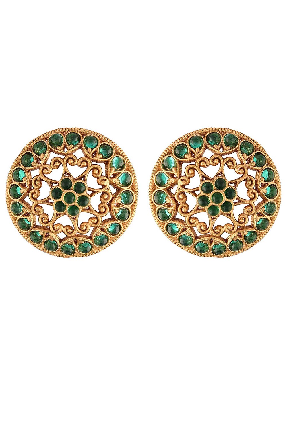 Buy Women's Alloy Stud Earring in Green Online