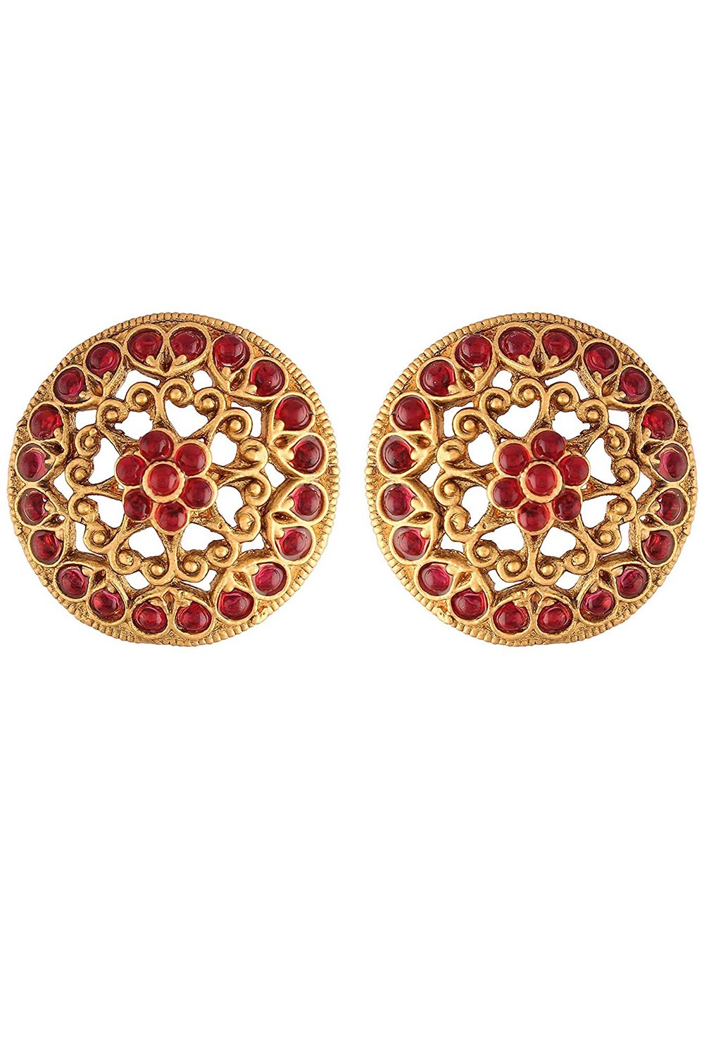 Buy Women's Alloy Stud Earring in Maroon Online