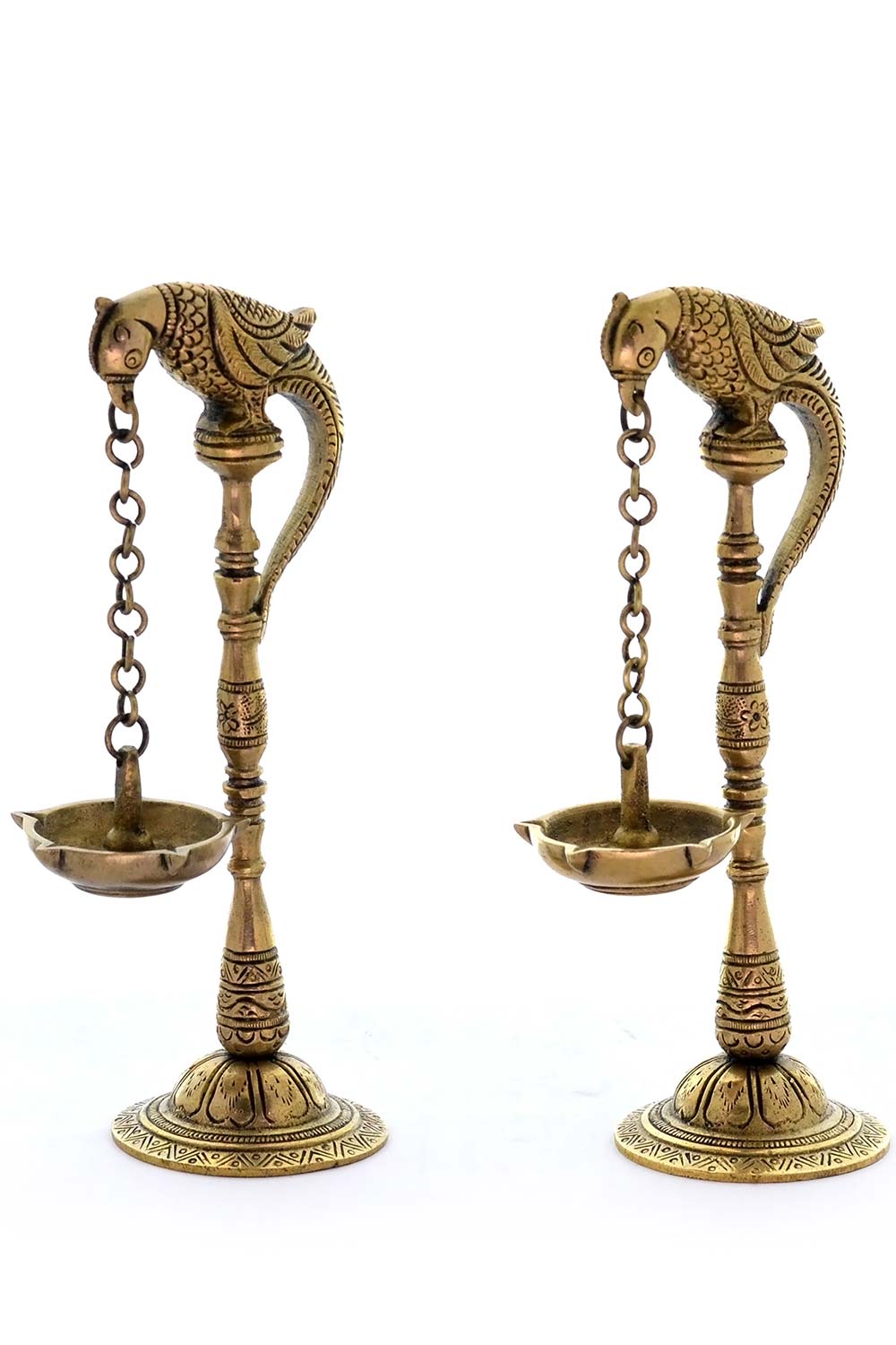 Brass Parrot Lamp (Set Of 2)