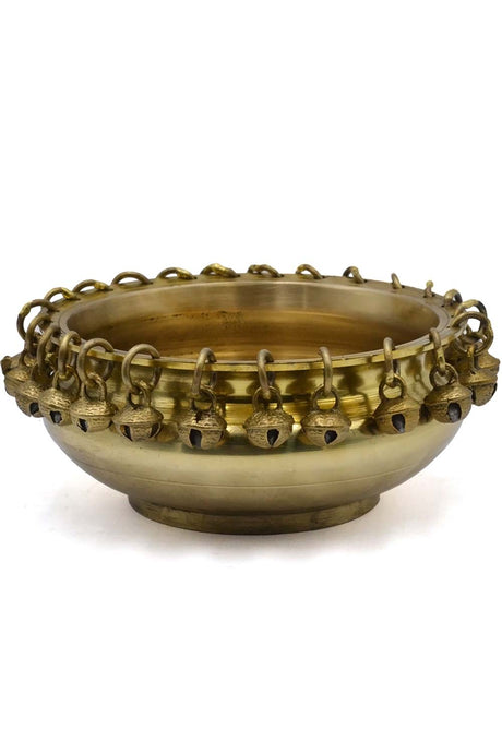 Brass Urli Bowl With Ghungroo