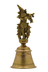 Brass Krishna Bell For Pooja