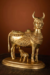 Brass Kamdhenu Maa, Divine Cow Of Plenty