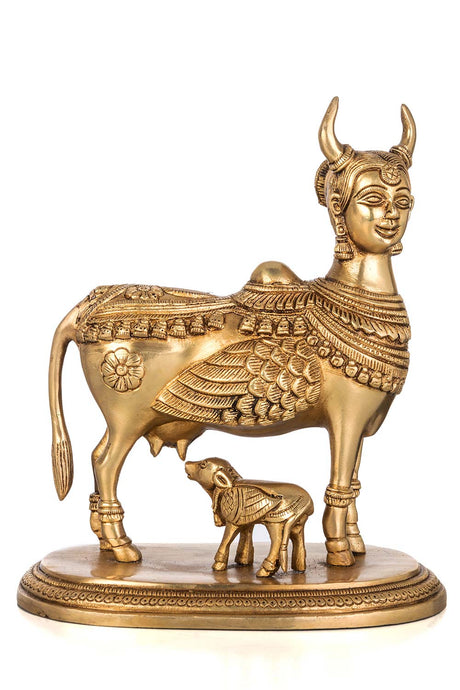 Brass Kamdhenu Maa, Divine Cow Of Plenty