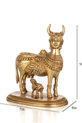 Brass Kamdhenu Maa, Divine Cow Of Plenty