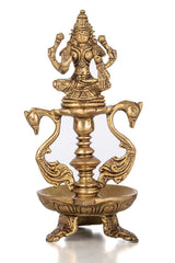 Brass Ganesh & Laxmi Diya Set