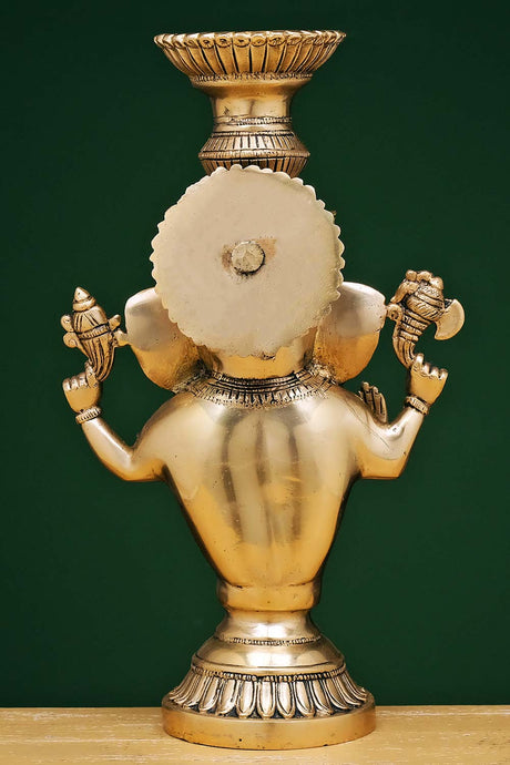 Brass Ganesha Candle Stand