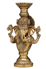 Brass Ganesha Candle Stand