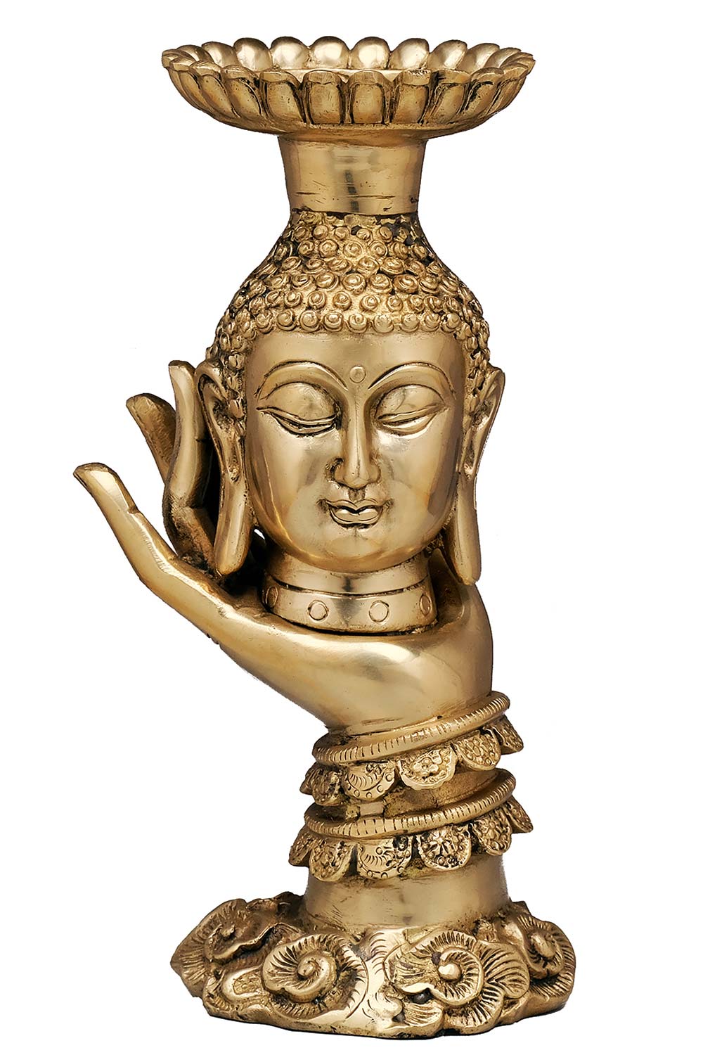 Brass Buddha Candle Stand