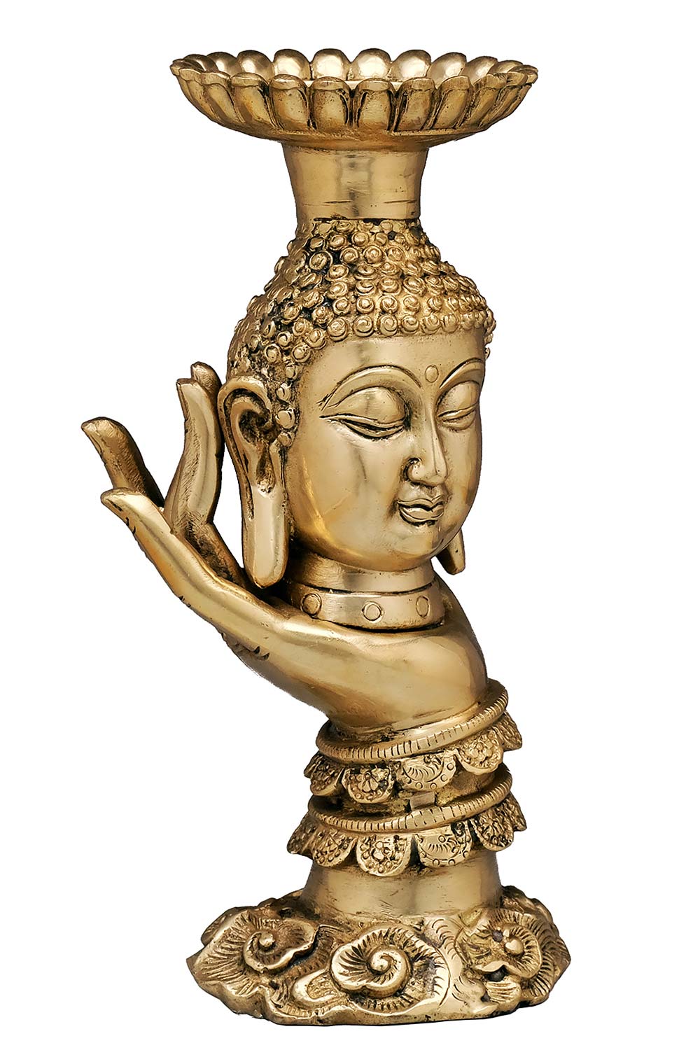 Brass Buddha Candle Stand