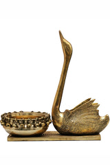 Brass Swan Urli Bowl Decor