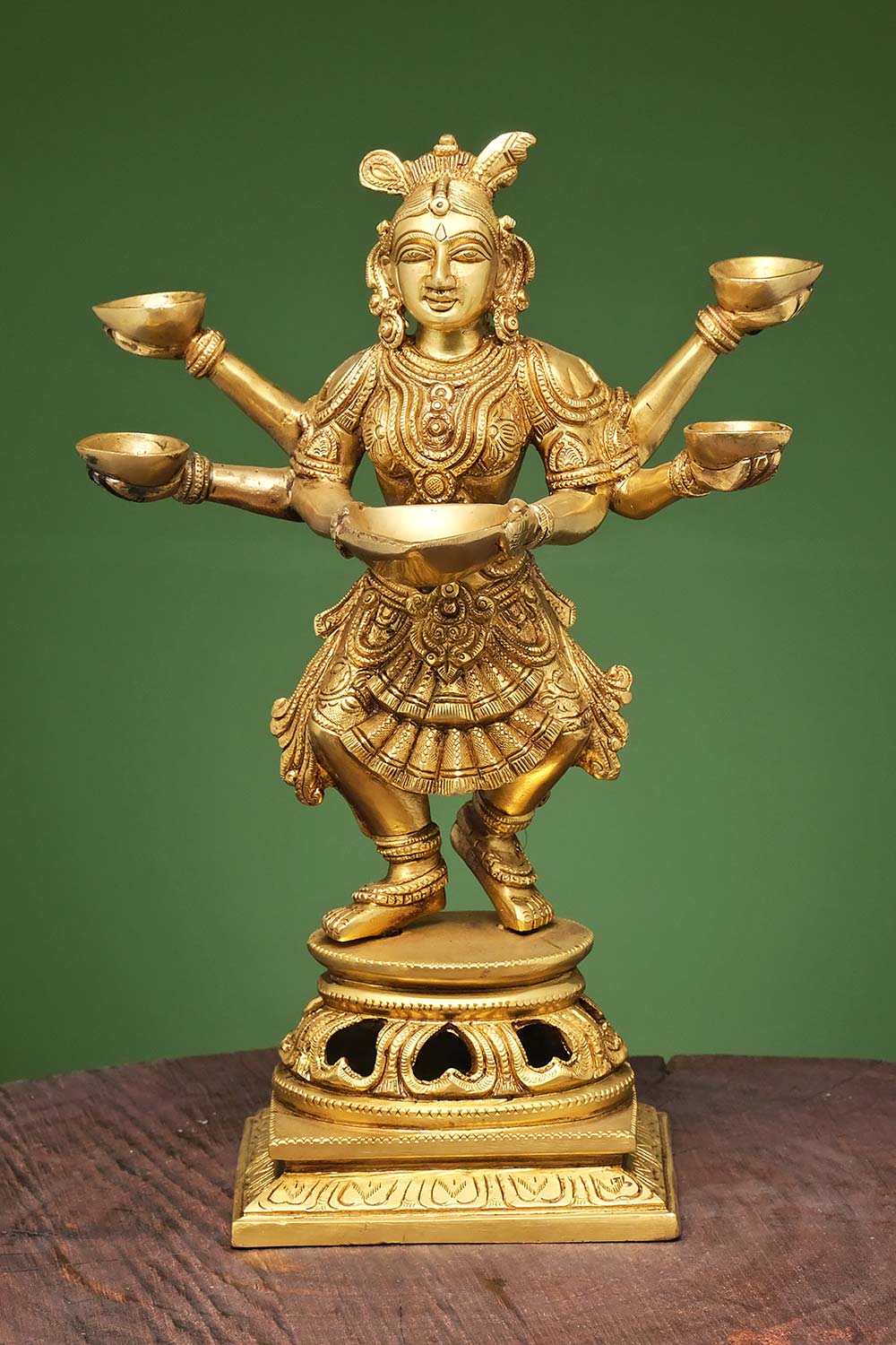 Brass Deep Lakshmi Sculpture For Decor