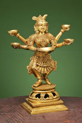 Brass Deep Lakshmi Sculpture For Decor