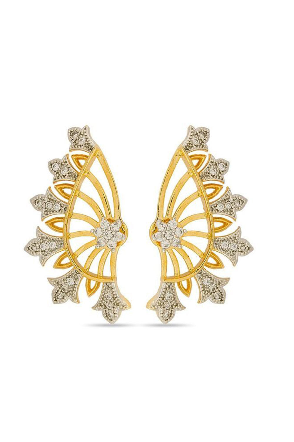 Shop Alloys Earring  For Women's  in White and Gold At KarmaPlace