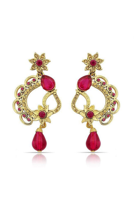 Shop Alloys Earring For Women's   in Red At KarmaPlace