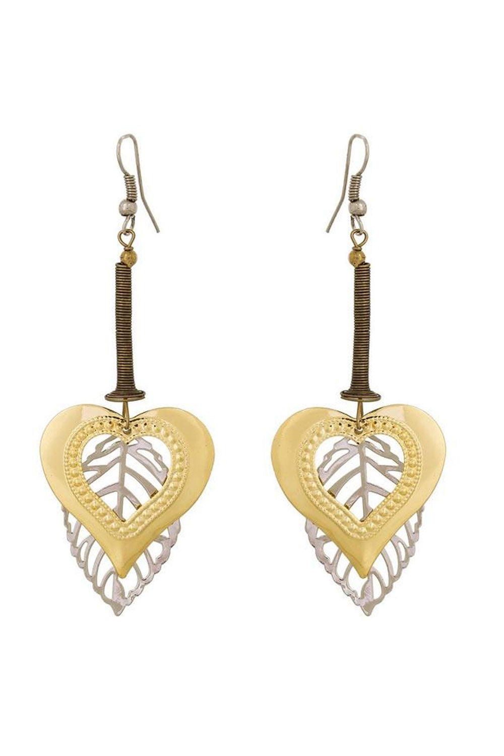 Buy Women's Alloys Earring in Gold and White Online