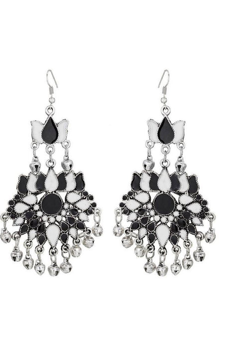 Shop  Alloys Earring For Women's  in Black and White At KarmaPlace