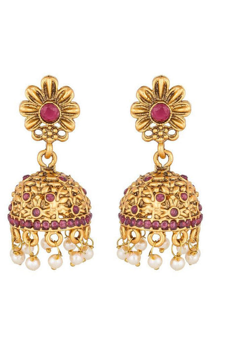 Shop  Alloys Earring For Women's   in Pink and White At KarmaPlace