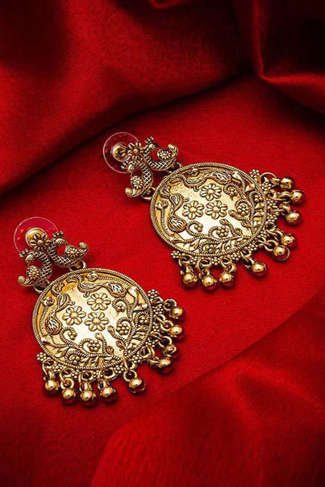 Shop Alloy Chandbali Earrings For  Women's in Gold Online 