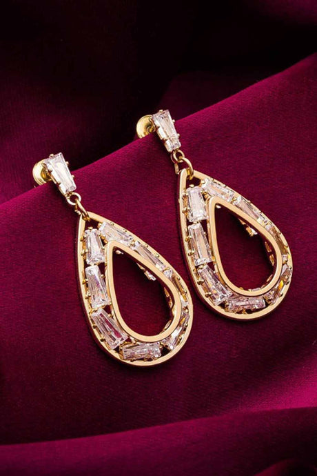 Buy Women's Alloy Drop Earrings in Gold At KarmaPlace