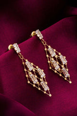 Buy Women's Alloy Drop Earrings in Gold Online 