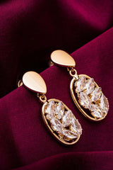 Buy Women's Alloy Drop Earrings in Gold Online 