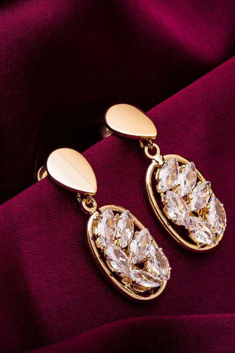 Buy Women's Alloy Drop Earrings in Gold Online 