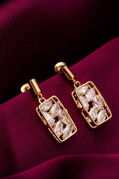 Buy Women's Alloy Drop Earrings in Gold Online
