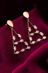 Buy Women's Alloy Drop Earrings in Gold Online 