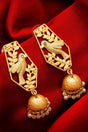 Buy Women's Copper Large Dangle Earrings in Gold Online