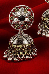 Women's Alloy Jhumka Earrings In Silver