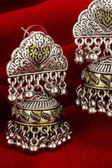 Shop Alloy Jhumka Earrings For Women's in Silver At KarmaPlace