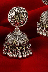 Women's Alloy Jhumka Earrings In Silver