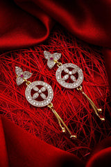  Buy Women's Alloy Large Dangle Earrings in Silver and Gold Online