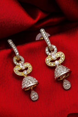  Buy Women's Alloy Large Dangle Earrings in Silver and Gold Online