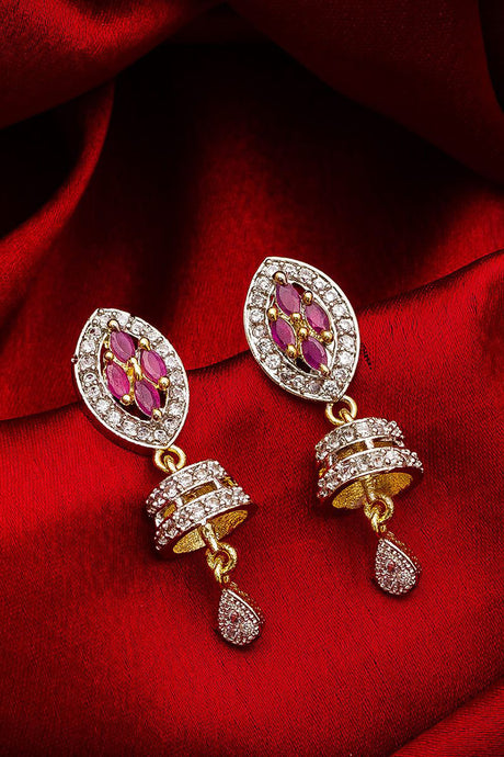 Buy Women's Alloy Drop Earrings in Silver and Gold Online 