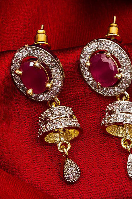 Women's Alloy Drop Earrings in Silver and Gold